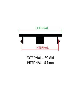 4pcs 69mm / 54mm Audi Hub Caps 4B0601170A - Black & Silver Ring Centers