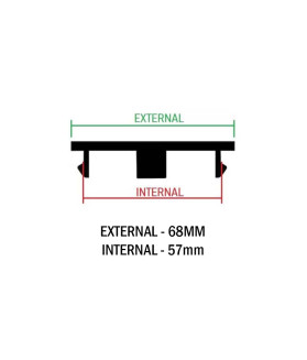 4pcs 68mm / 57mm Audi Gray Wheel Hub Caps 8D0601170 - Titanium Centers