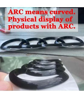 Audi Grille Rings Emblem Badge – Silver Black ABS Exterior Styling Front / Rear