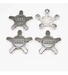 4 Stk. 135mm / 59mm Audi Stern Nabendeckel 4F0601165N - Grau Titan Felgendeckel