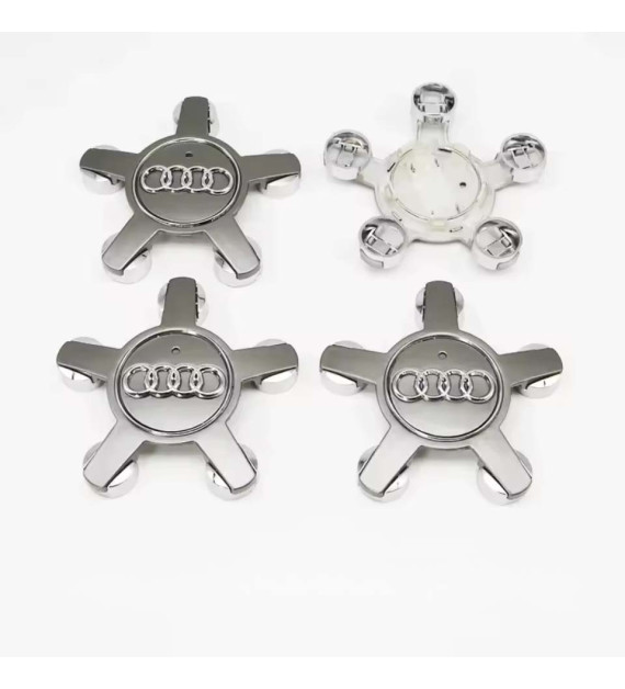 135mm / 59mm Lot de 4 Audi Cache-Moyeux Étoile 4F0601165N - Gris TitaneCentres de Roue