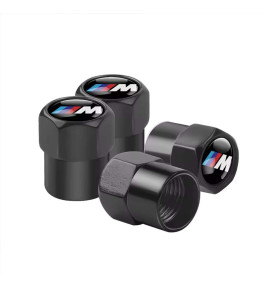 4 Stk. BMW M-Serie Ventilkappen - Schwarz & Silber M-Performance Zubehör