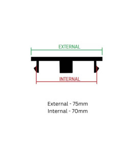 75mm / 70mm Lot de 4 Mercedes Cache-Moyeux - Couronne de Laurier Noire Centres de Roue