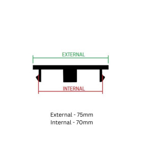 75mm / 70mm Lot de 4 Mercedes Cache-Moyeux - Noir Mat Style Furtif Centres de Roue