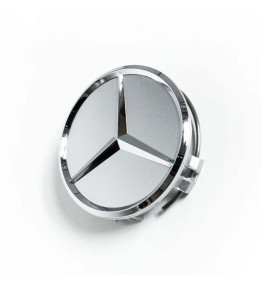 4pcs 75mm / 70mm Mercedes Hub Caps - Matte Satin Silver Wheel Centers