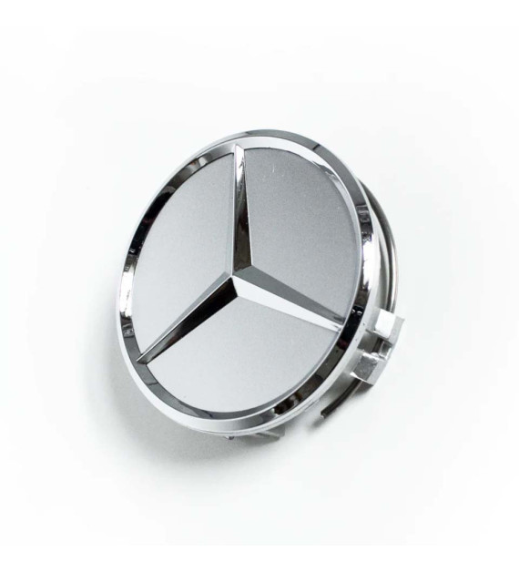 4 Stk. 75mm / 70mm Mercedes Nabendeckel - Matt Silber Satin Felgendeckel