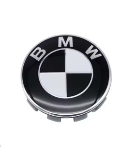 4 Stk. 68mm / 65mm BMW Nabendeckel 36136768640 - Schwarz & Weiß Design Felgendeckel