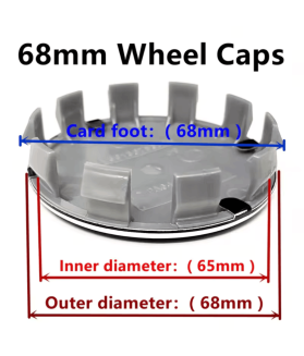 4 Stk. 68mm / 65mm BMW Nabendeckel 36136783536 - Klassisch Blau/Weiß Felgendeckel