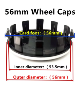 4pcs 56mm / 53.5mm BMW Hub Caps - Stealth Full Black G-Series Fit