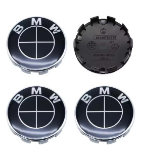 4pcs 56mm / 53.5mm BMW Hub Caps - Stealth Full Black G-Series Fit