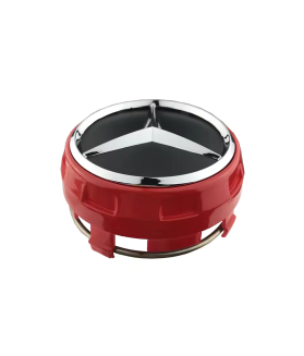 75mm / 70mm Lot de 4 Mercedes Cache-Moyeux A0004000900 - Centres de Roue Rouges Centres de Roue