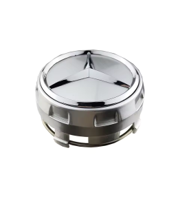 4pcs 75mm / 70mm Mercedes Hub Caps A0004000900 - Classic Silver Wheel Centers