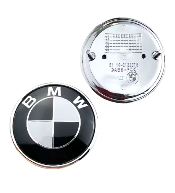 Lot de 2 BMW Capot et Coffre 74mm, 82mm - Noir et Blanc 51148132375