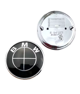 Lot de 2 BMW Capot et Coffre 74mm, 82mm - Style entièrement noir Furtif 51148132375
