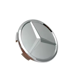4 Stk. 60mm / 56mm Mercedes Nabendeckel - Matt Silber Satin Felgendeckel