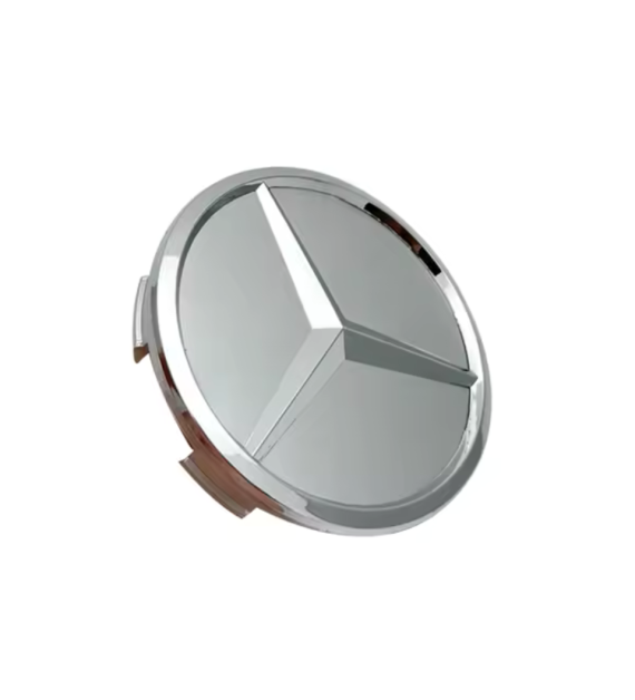 4 Stk. 60mm / 56mm Mercedes Nabendeckel - Matt Silber Satin Felgendeckel