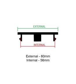 4pcs 60mm / 56mm Mercedes Hub Caps - Matte Satin Silver Wheel Centers