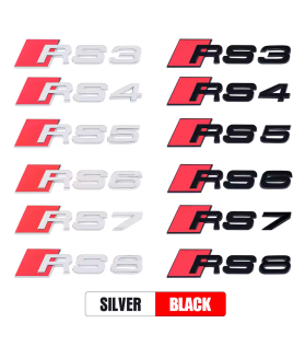 3D ABS Audi RS Heckemblem - RS3 RS4 RS5 RS6 RS7 RS8 Kofferraum Aufkleber