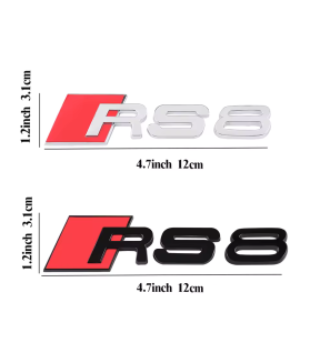 Emblème de Coffre Audi RS 3D ABS - Sticker RS3 RS4 RS5 RS6 RS7 RS8