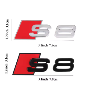 Emblème de Coffre Audi S 3D ABS - Sticker S3 S4 S5 S6 S7 S8