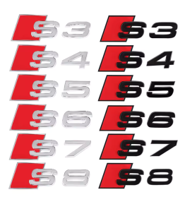 3D ABS Audi S Trunk Emblem - S3 S4 S5 S6 S7 S8 Tailgate Sticker