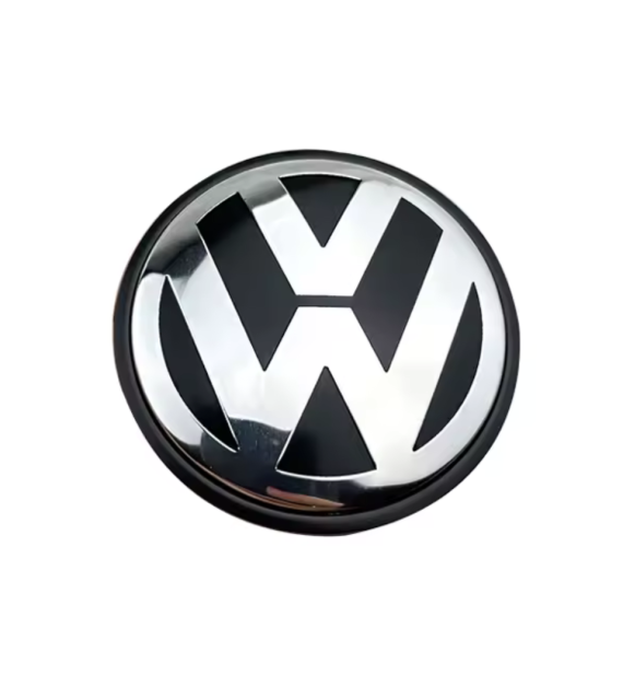 56mm / 52mm Lot de 4 VW Cache-Moyeux 1J0601171 - Noir Brillant et Chrome Centres de Roue