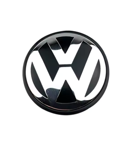 4 Stk. 65mm / 56mm VW Nabendeckel 3B7601171 - Schwarz & Chrom 3D Felgendeckel