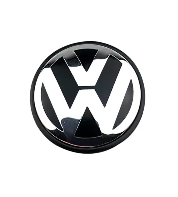 4pcs 65mm / 56mm VW Hub Caps 3B7601171 - Black & Chrome 3D Wheel Centers
