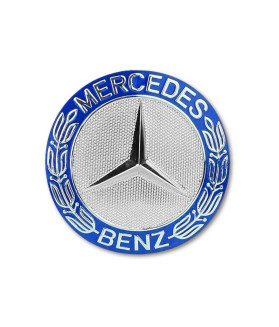 4er Set Blau Lorbeerkranz Mercedes Benz Embleme Felgendeckel Nabenkappen Logo Aufkleber 56-75mm