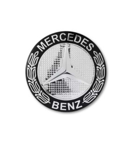 4er Set Schwarz Lorbeerkranz Mercedes Benz Embleme Felgendeckel Nabenkappen Logo Aufkleber 56-75mm