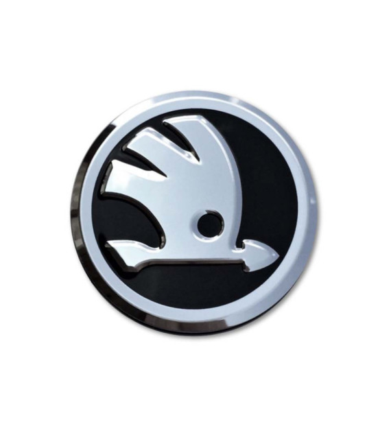 4pcs Skoda Chrome Ring Wheel Center Emblems - 56mm 60mm Metal Stickers