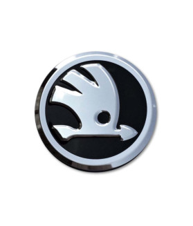 4pcs Skoda Chrome Ring Wheel Center Emblems - 56mm 60mm Metal Stickers