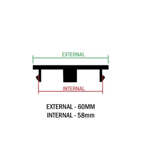 4pcs 60mm / 58mm Audi Wheel Hub Caps 4B0601170 - Black Center Covers