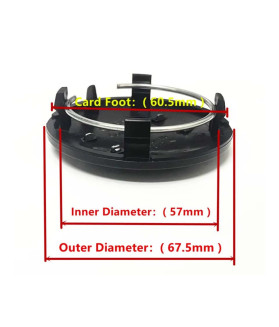 4pcs 68mm / 57mm Audi Wheel Hub Caps 8D0601170 - Gloss Black Centers