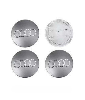 68mm / 57mm Lot de 4 Audi Cache-Moyeux Gris 8D0601170 - Centres de Roue Titane