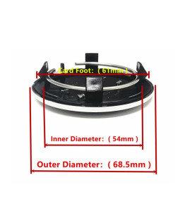 69mm / 54mm Lot de 4 Audi Cache-Moyeux 4B0601170A - Noir avec Cercle Argent Centres de Roue